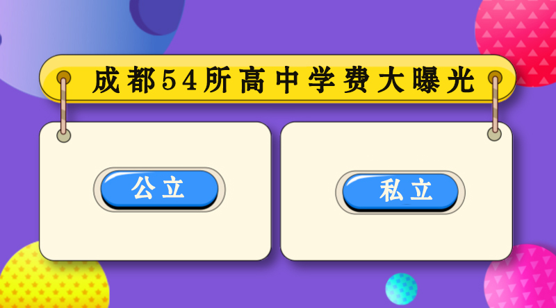 成都54所高中学费大曝光，公立和私立学校竟相差180倍！